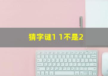 猜字谜1 1不是2